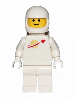 Classic Space - White with Air Tanks and Motorcycle (Standard) Helmet, Logo High on Torso (Second Reissue)