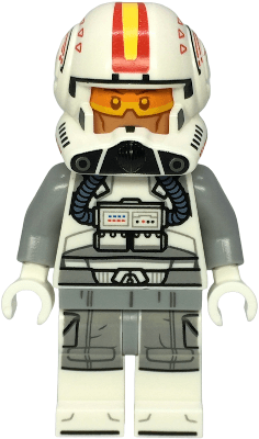 Clone Trooper Pilot (Phase 2) - Light Bluish Gray Arms, Nougat Head