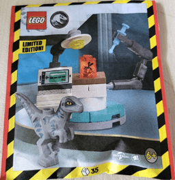 Raptor with Lab Bench paper bag