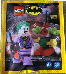 The Joker with Robot paper bag