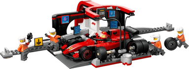 F1 Pit Stop & Pit Crew with Ferrari Car