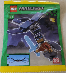 Hero with Elytra and Phantom paper bag