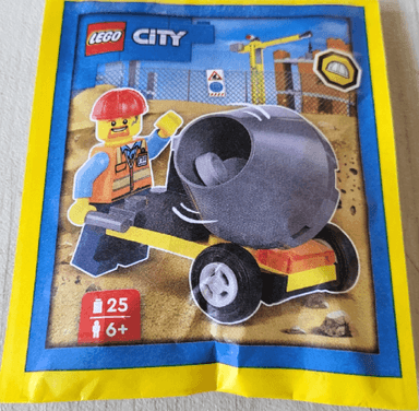 Builder with Cement Mixer paper bag
