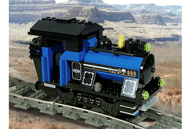 Small Train Engine Blue