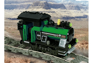 Small Train Engine Green