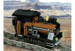 Small Train Engine Brown