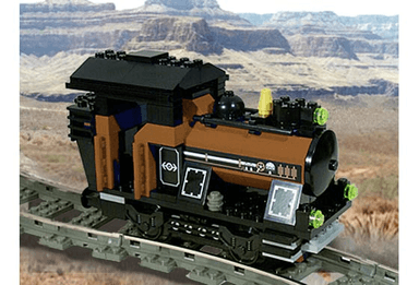 Small Train Engine Brown