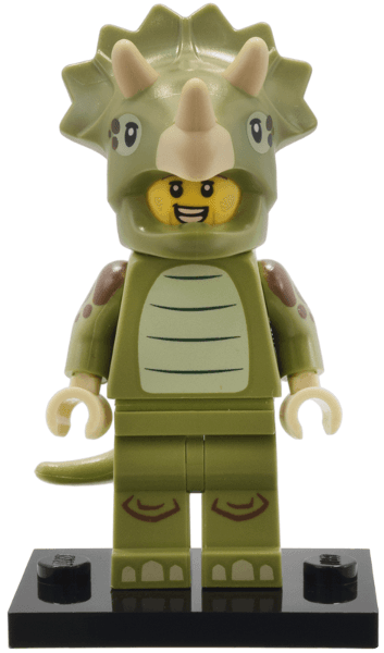 Triceratops Costume Fan, Series 25 (Complete Set with Stand and Accessories)