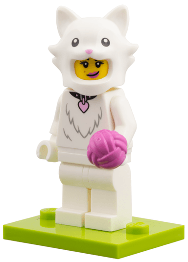 Fluffy Cat Costume Fan, Series 28 (Complete Set with Stand and Accessories)