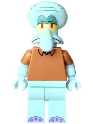 Squidward Tentacles - Light Aqua, Medium Nougat Shirt